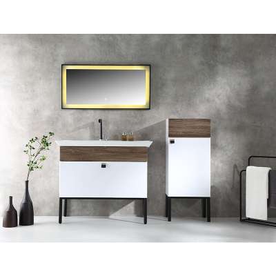 Commercial Modern Cabinet Bathroom Vanity With Led Mirror