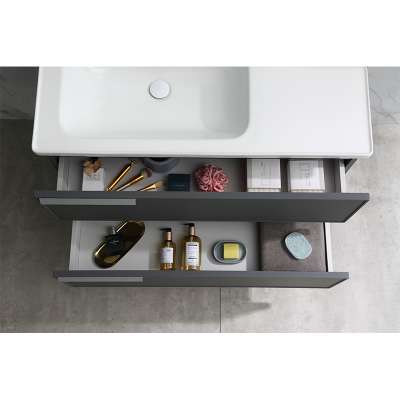 Low Price Modern Wall Mount Mirror Single Sink Bathroom Vanity