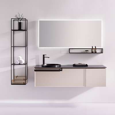 American modern bathroom standing cabinet wall-mounted bathroom vanity cabinet with basin cabinet