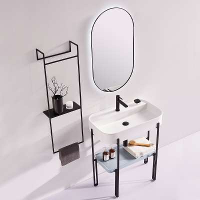 New Modern Melamine Black Furniture Cabinets Bathroom Vanity Unit