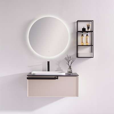 Luxury pvc bathroom vanity cabinet space saving bathroom vanity with  one sink