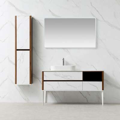 1.2 Meter Luxury Classic Unique Design HIgh Gloss PVC waterproof Bathroom Vanity Cabinet