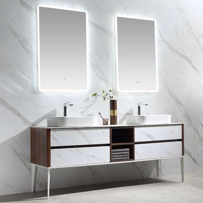 Luxury Classical Pearlescent Waterproof Bathroom Vanity Cabinet Acrylic