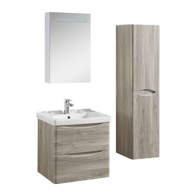 Floating Marble Top Plywood Bathroom Vanity Unit With Sink