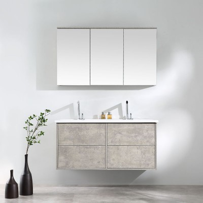 Postmodern Design High Gloss PVC waterproof Bathroom Storage Vanity Cabinet