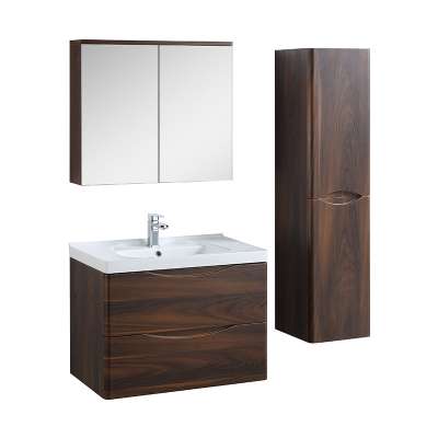 Modern Melamine Pvc Bathroom Cabinet Set With Bathroom Ceramic Cabinet Basin Sink