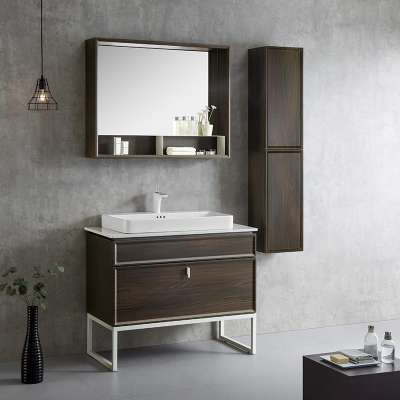 French luxury bathroom vanity cabinet solid wood white bathroom vanity bathroom mirror cabinet with sink