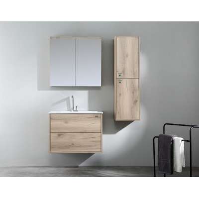 Custom Size Bathroom Basin Cabinet Set Modern MDF Bathroom Vanity with LED Mirror